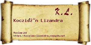 Koczián Lizandra névjegykártya